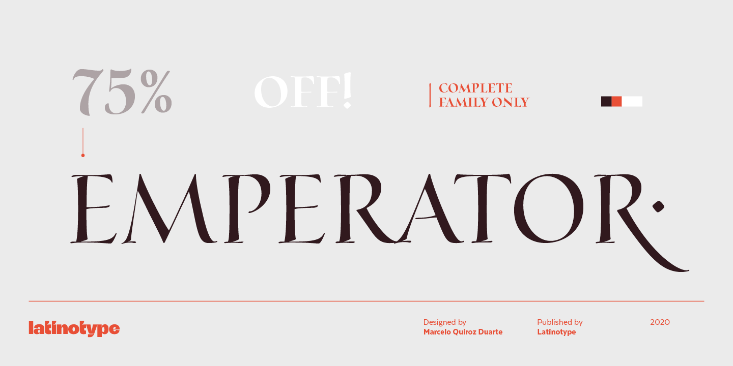 Beispiel einer Emperator Hand Essential Regular-Schriftart